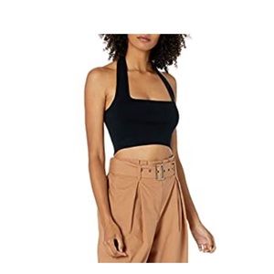 The drop fitted square neck crop top
